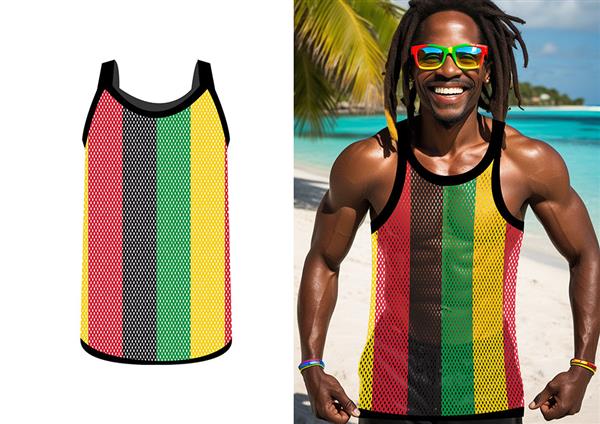 Grote foto jamaican visnet t shirt verzamelen overige verzamelingen