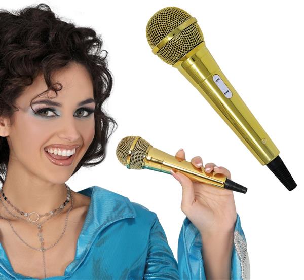 Grote foto gouden microfoon 20 cm verzamelen overige verzamelingen