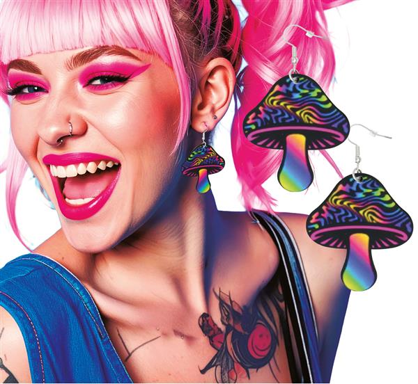 Grote foto mushroom earrings verzamelen overige verzamelingen