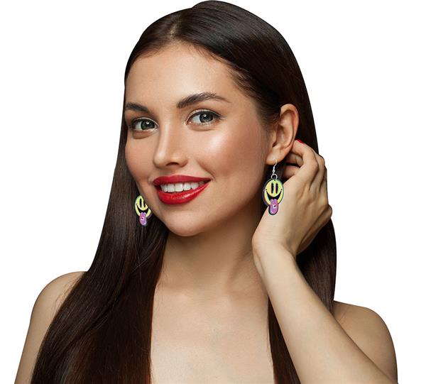 Grote foto festival oorbellen smiley verzamelen overige verzamelingen