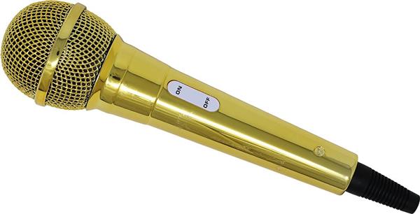 Grote foto gouden microfoon 20 cm verzamelen overige verzamelingen