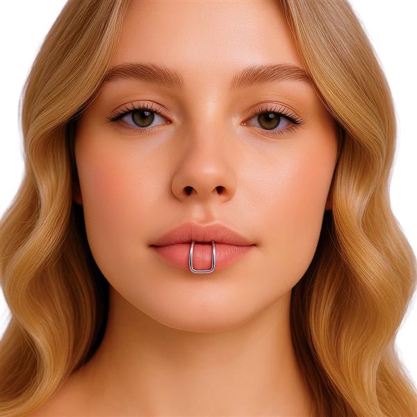 Grote foto neppe dubbele lip piercing zilver verzamelen overige verzamelingen