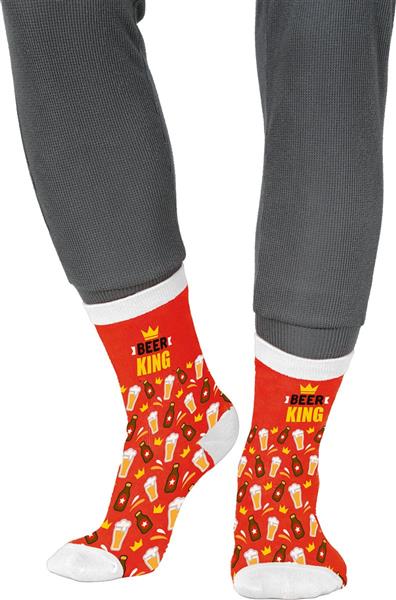 Grote foto beer king sokken volwassenen rood verzamelen overige verzamelingen