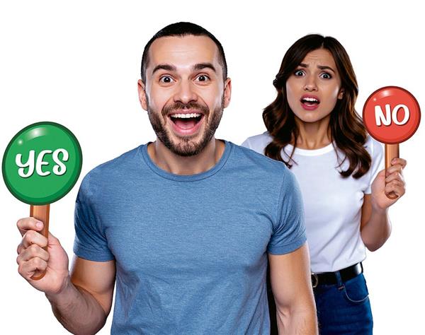 Grote foto ja of nee borden 13x25 cm verzamelen overige verzamelingen