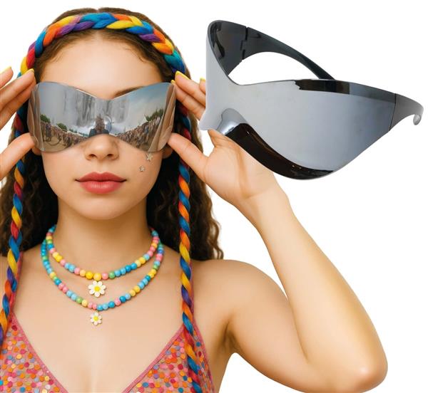 Grote foto futuristic spiegel zonnebril verzamelen overige verzamelingen