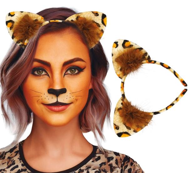 Grote foto leopard hoofdband verzamelen overige verzamelingen