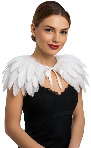 Grote foto engelen kraag veren 90x30cm verzamelen overige verzamelingen