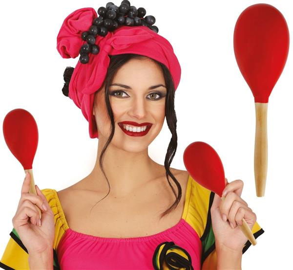 Grote foto red wooden maraca 20 cm verzamelen overige verzamelingen