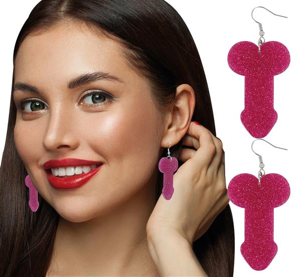 Grote foto penis shaped earrings 5 cm adult verzamelen overige verzamelingen