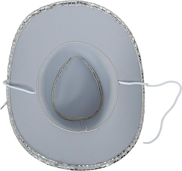 Grote foto 80s silver disco cowboy hat adult verzamelen overige verzamelingen