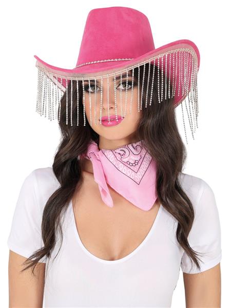 Grote foto roze cowboy hoed franjes verzamelen overige verzamelingen