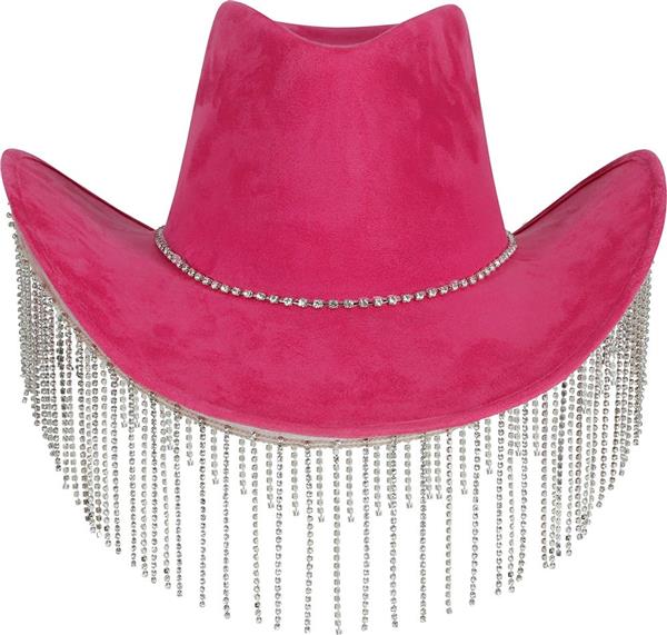 Grote foto roze cowboy hoed franjes verzamelen overige verzamelingen