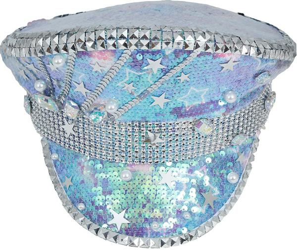 Grote foto police blue hat with pearls adult verzamelen overige verzamelingen