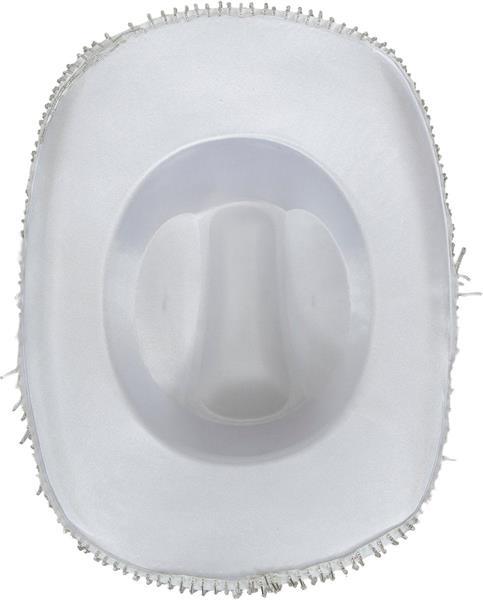 Grote foto witte cowboyhoed met franjes verzamelen overige verzamelingen