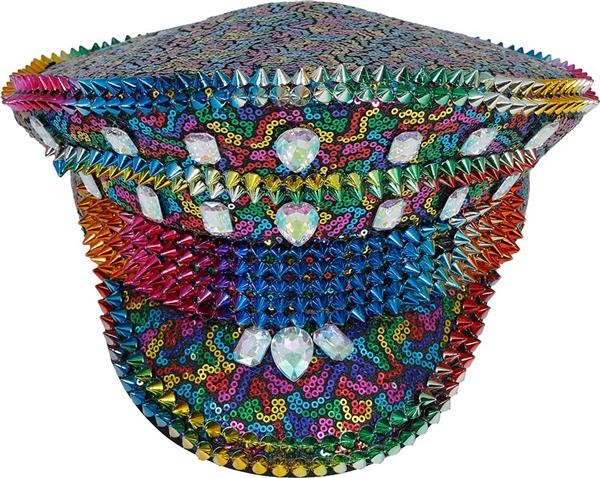 Grote foto police multicolor hat with studs adult verzamelen overige verzamelingen