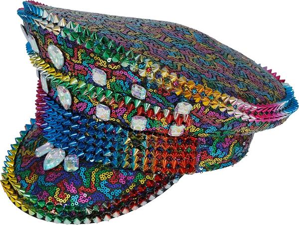 Grote foto police multicolor hat with studs adult verzamelen overige verzamelingen