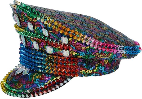 Grote foto police multicolor hat with studs adult verzamelen overige verzamelingen