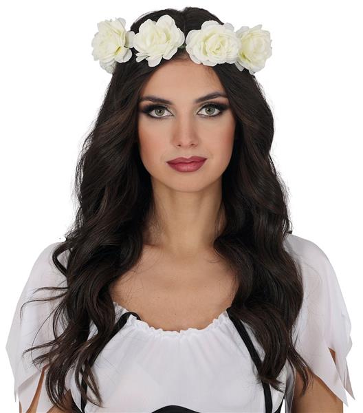 Grote foto witte rozen hoofdband verzamelen overige verzamelingen