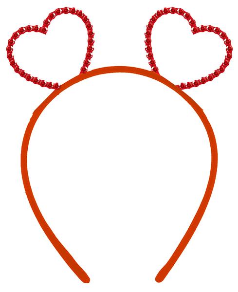 Grote foto metallic hearts headband verzamelen overige verzamelingen