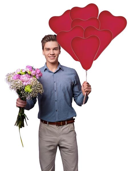 Grote foto zak met 10 hartjes ballonnen verzamelen overige verzamelingen