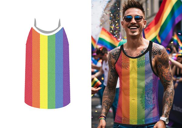 Grote foto rainbow mesh t shirt verzamelen overige verzamelingen