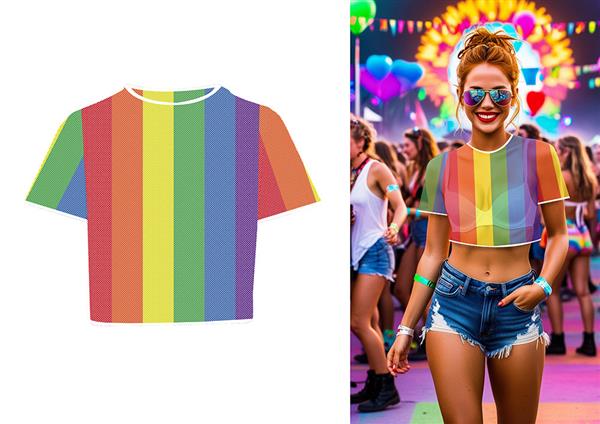 Grote foto rainbow mesh t shirt verzamelen overige verzamelingen