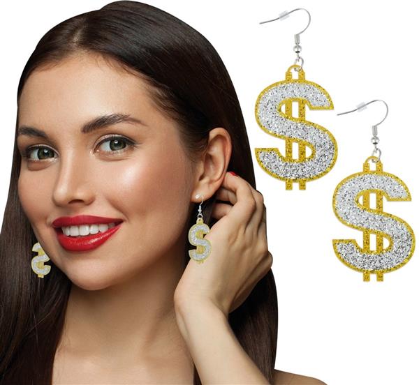 Grote foto dollar earrings verzamelen overige verzamelingen