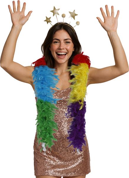 Grote foto boa feather 80 gr multicolour verzamelen overige verzamelingen