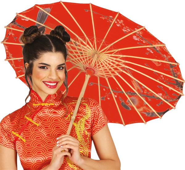 Grote foto red japanese umbrella 82 cm verzamelen overige verzamelingen
