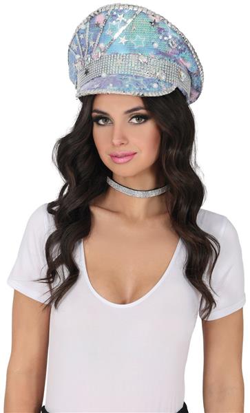 Grote foto police blue hat with pearls adult verzamelen overige verzamelingen