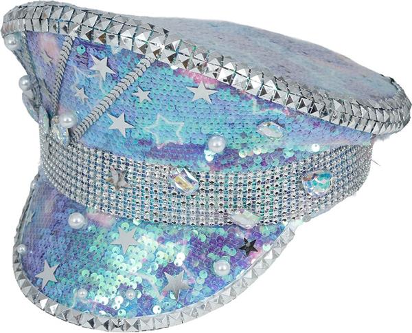 Grote foto police blue hat with pearls adult verzamelen overige verzamelingen