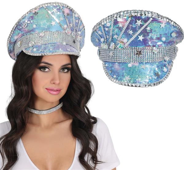 Grote foto police blue hat with pearls adult verzamelen overige verzamelingen