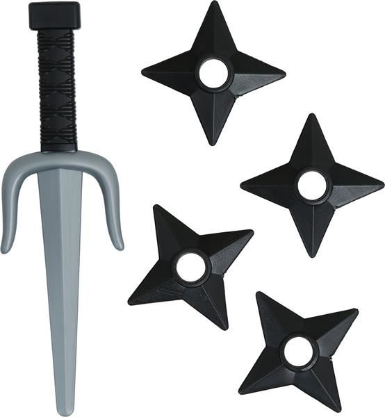Grote foto ninja nep nunchaku zwart zilver 5st verzamelen overige verzamelingen