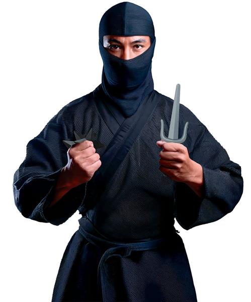 Grote foto ninja nep nunchaku zwart zilver 5st verzamelen overige verzamelingen