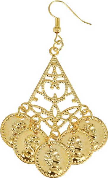 Grote foto metallic oorbellen munten goud 5cm verzamelen overige verzamelingen