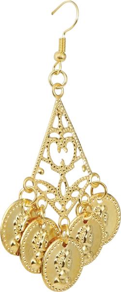 Grote foto metallic oorbellen munten goud 5cm verzamelen overige verzamelingen