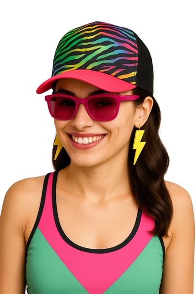 Grote foto cap zebra neon verzamelen overige verzamelingen