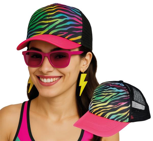 Grote foto cap zebra neon verzamelen overige verzamelingen