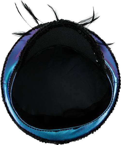 Grote foto police purple hat with feathers adult verzamelen overige verzamelingen