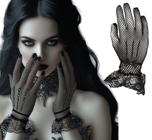 Grote foto zwarte handschoenen kant verzamelen overige verzamelingen