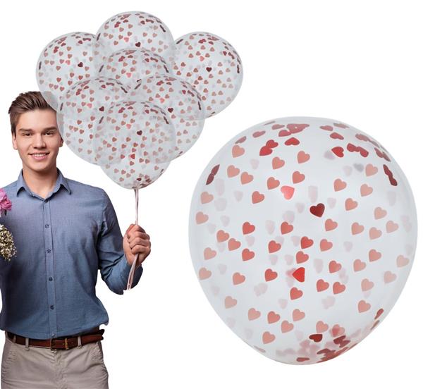 Grote foto zak van 10 ballonnen met hartjes confetti verzamelen overige verzamelingen