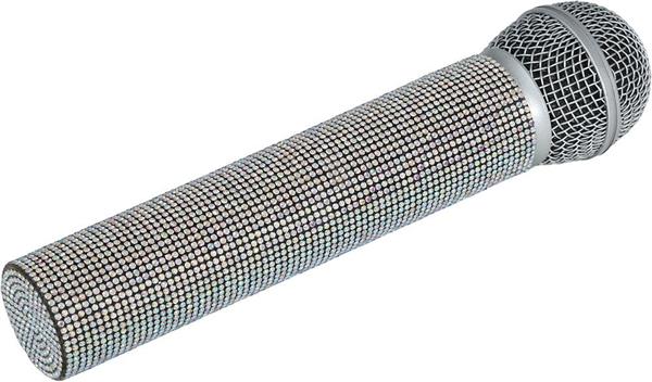 Grote foto microphone with glitter 21 cm verzamelen overige verzamelingen