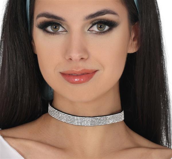 Grote foto zwart zilveren ketting met glitter verzamelen overige verzamelingen