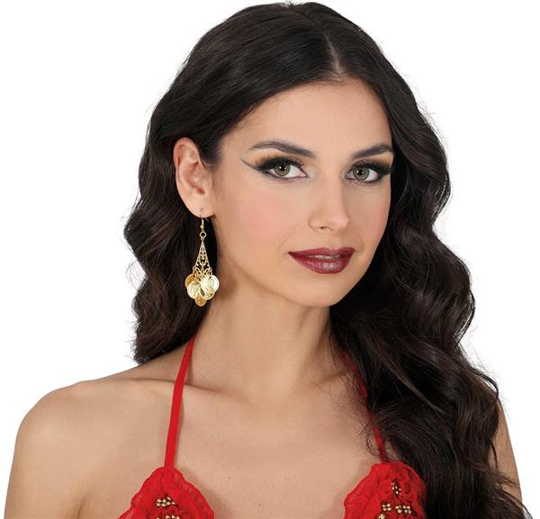 Grote foto metallic oorbellen munten goud 5cm verzamelen overige verzamelingen