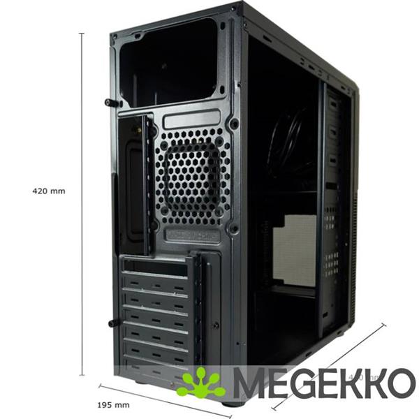 Grote foto lc power lc 7041b on computerbehuizing midi tower zwart computers en software behuizingen en kasten