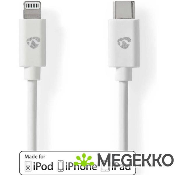 Grote foto lightning kabel usb 2.0 apple lightning 8 pins usb c male 480 mbps vernikkeld 2.00 m computers en software overige computers en software