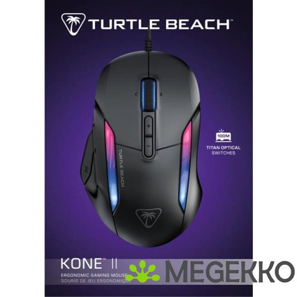 Grote foto turtle beach kone ii zwart gaming muis computers en software overige computers en software