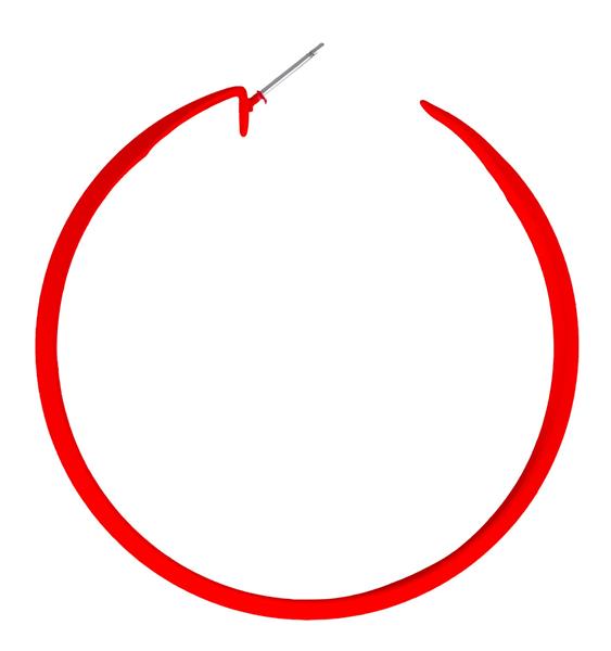 Grote foto neon hoop earrings rood verzamelen overige verzamelingen