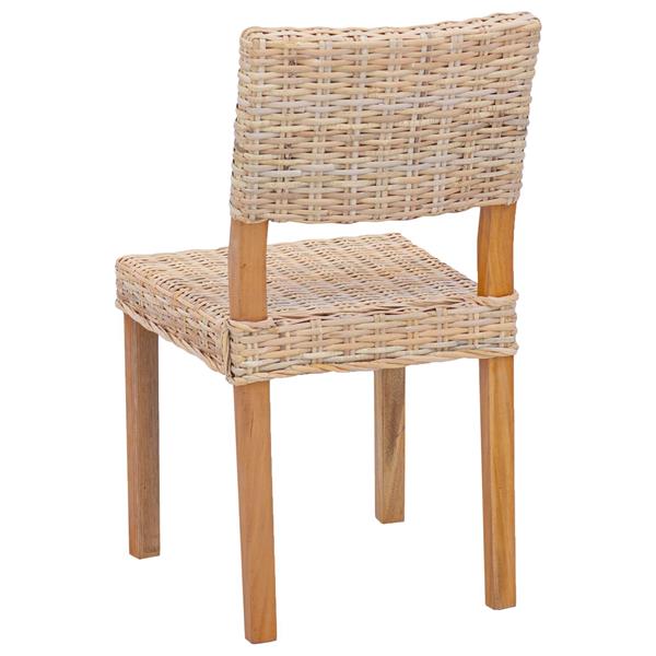 Grote foto vidaxl eetkamerstoel 2 pcs naturel 46 x 55 x 84 cm kubu rattan huis en inrichting stoelen