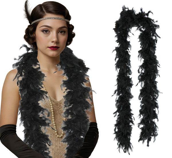 Grote foto boa feather 80 gr zwart verzamelen overige verzamelingen